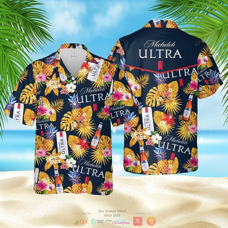 Michelob ULTRA Beer pineapple Hawaiian Shirt short