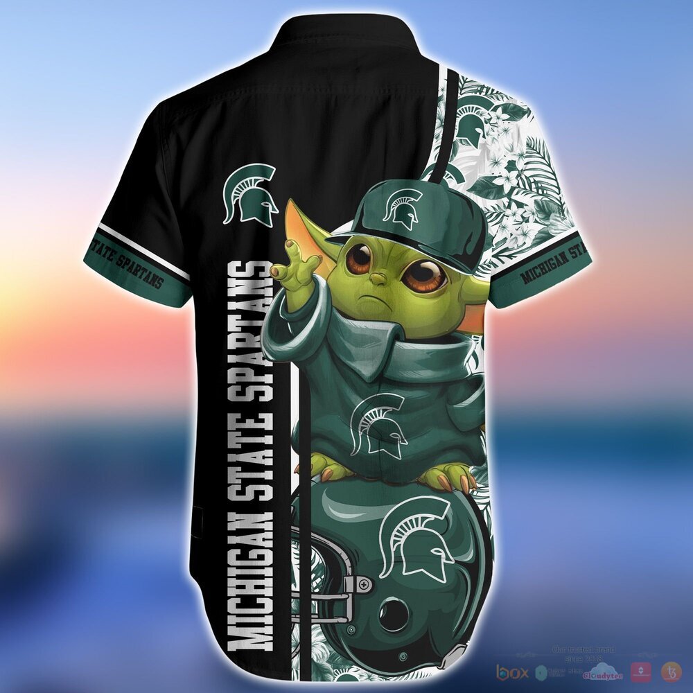 Michigan State Spartans NCAA Baby Yoda Hawaiian Shirt and Shorts 1 2 3