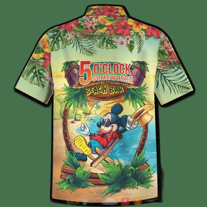 Mickey Mouse It'S 5 O'Clock Somewhere Hawaiian Shirt 2 Mickey Mouse ItS 5 OClock Somewhere Hawaiian Shirt 1