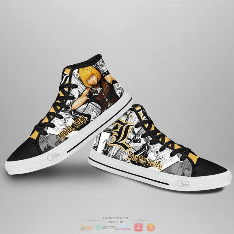 Mihael Keehl Mello High Top Shoes Custom Death Note Anime canvas high top shoes 1 2