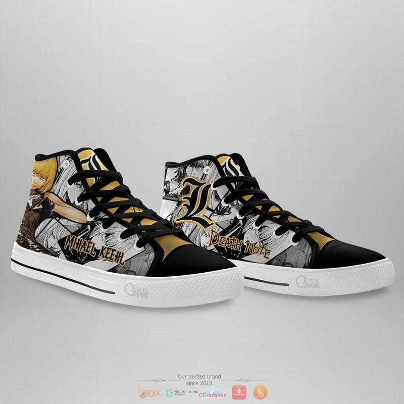 Mihael Keehl Mello High Top Shoes Custom Death Note Anime canvas high top shoes 1 2 3