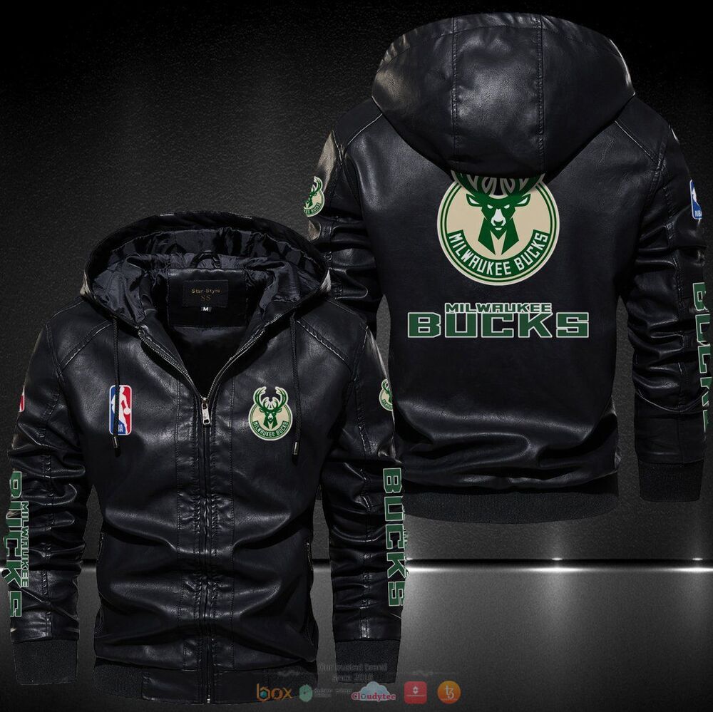 Milwaukee Bucks NBA Leather Jacket Hat