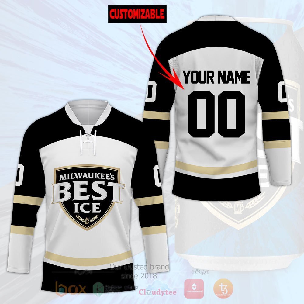 BEST Milwaukees Best Ice Personalized Jersey Hockey 2 Milwaukees Best Ice Personalized Hockey Jersey