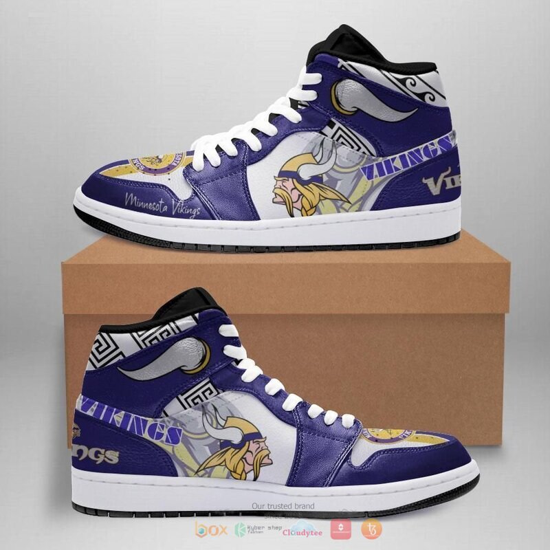 Minnesota Vikings 2 Air Jordan High Top Shoes