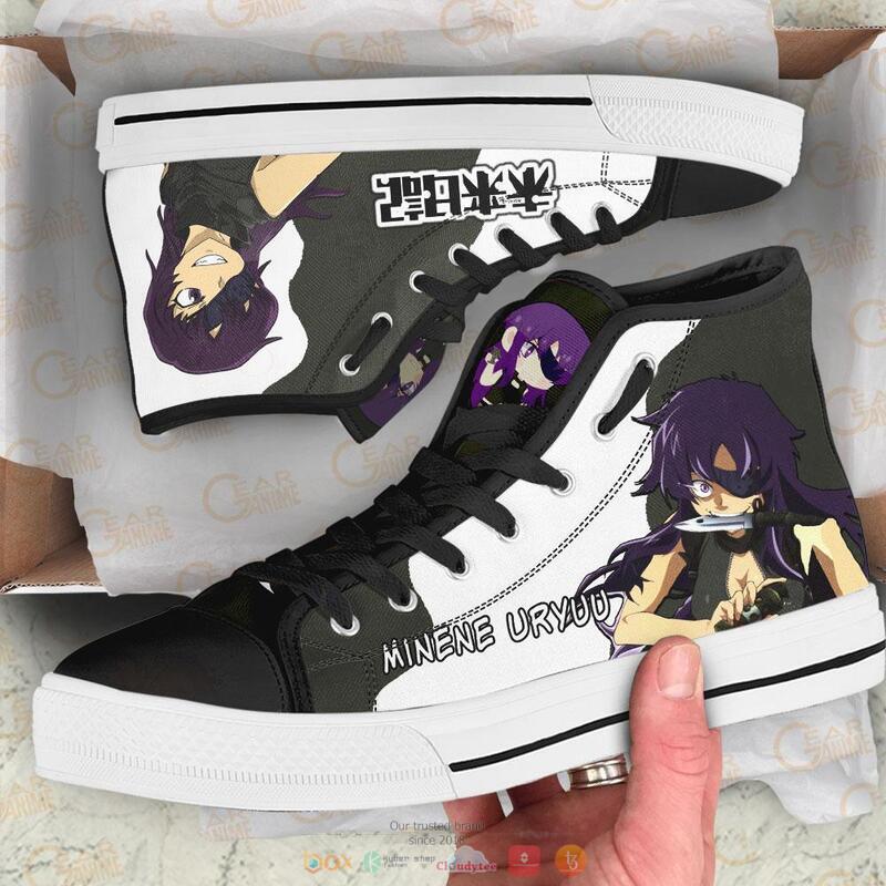 Mirai Nikki The Future Diary Minene Uryuu canvas high top shoes 1