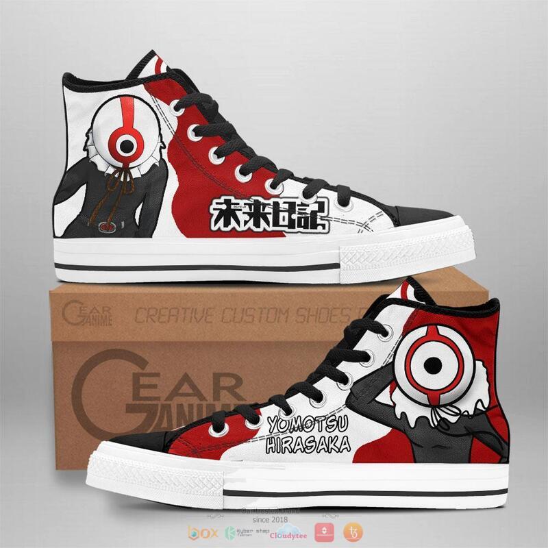 Mirai Nikki The Future Diary Yomotsu Hirasaka canvas high top shoes