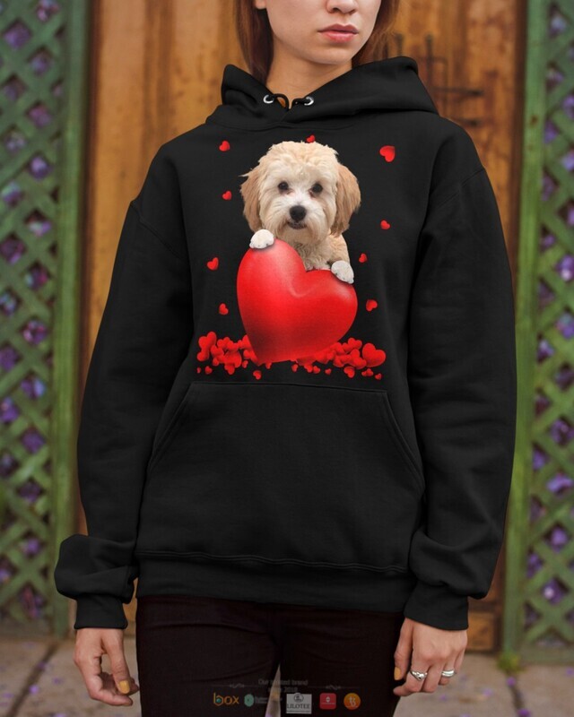 Morkie Poo Valentine Hearts shirt hoodie