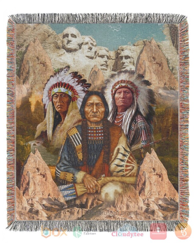BEST Mount Rushmore and Native American Pattern Sherpa Blanket Sherpa Fleece Sherpa Blanket 9 Mount Rushmore and Native American Pattern Blanket Sherpa Fleece Blanket