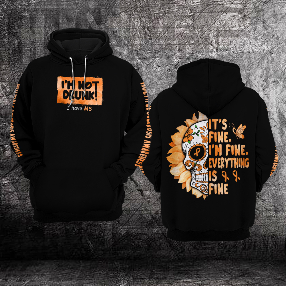NEW Multiple Sclerosis Awareness I’m Not Drunk I have MS hoodie 5 Multiple Sclerosis Awareness Im Not Drunk I have MS 3d hoodie
