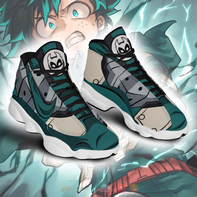 My Hero Academia Deku Air Jordan 13 Sneaker Shoes 3 My Hero Academia Deku Air Jordan 13 Sneaker Shoes 1 2