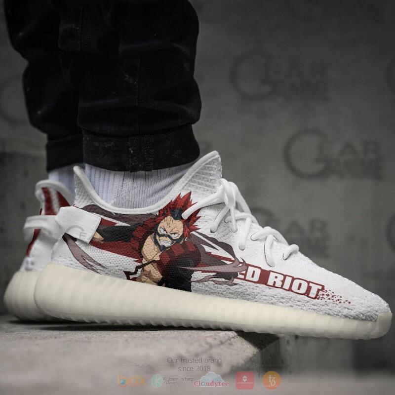 My Hero Academia Eijiro Kirishima Red Riot Yeezy Sneaker shoes 4 My Hero Academia Eijiro Kirishima Red Riot Yeezy Sneaker shoes 1 2 3
