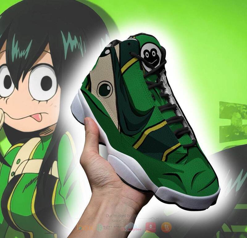 My Hero Academia Froppy Air Jordan 13 Sneaker Shoes 2 My Hero Academia Froppy Air Jordan 13 Sneaker Shoes 1