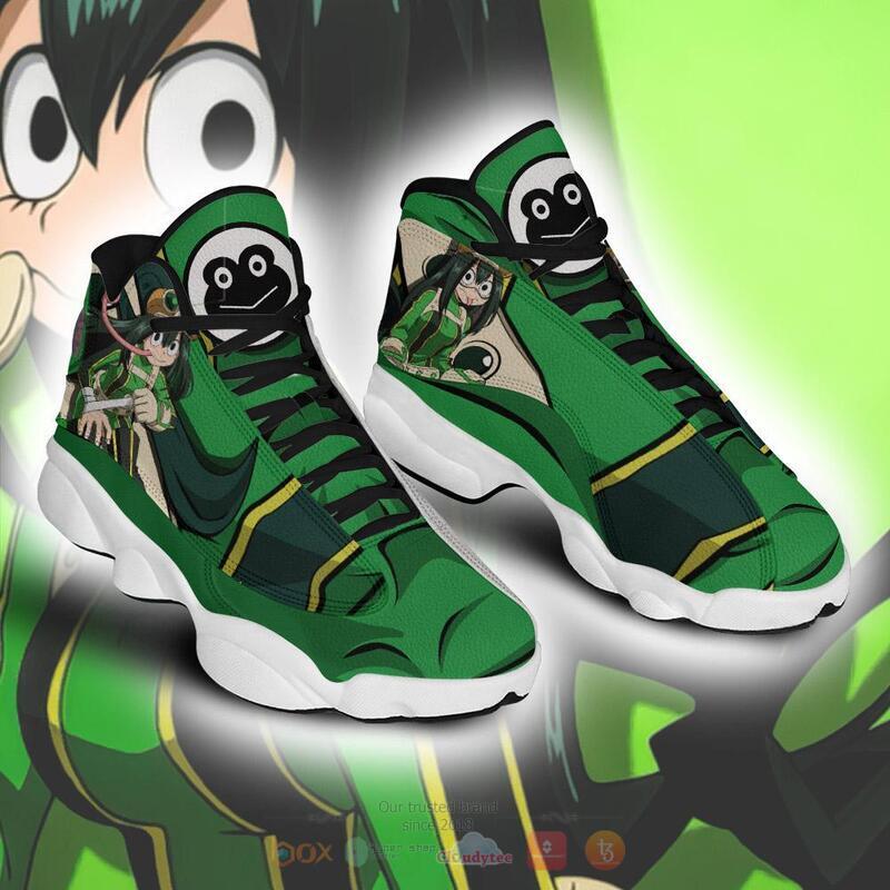 My Hero Academia Tsuyu Asui Air Jordan 13 Sneaker Shoes 1 2 3