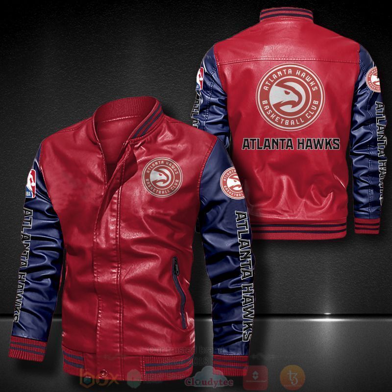 BEST NBA Atlanta Hawks Basketball Team 2D Leather Bomber Jacket 5 NBA Atlanta Hawks Basketball Team Bomber Leather Jacket 1 2 3 4