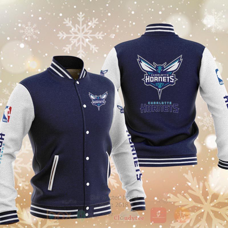BEST NBA Charlotte Hornets 3D Baseball Jacket 2 NBA Charlotte Hornets Baseball Jacket 1