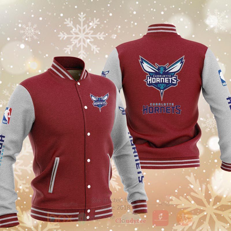 BEST NBA Charlotte Hornets 3D Baseball Jacket 3 NBA Charlotte Hornets Baseball Jacket 1 2