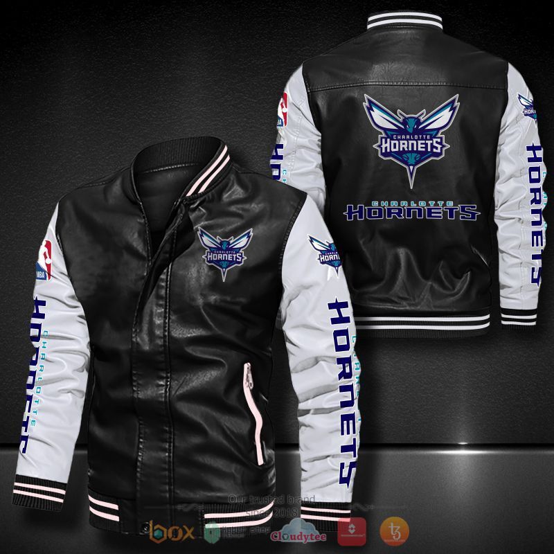 NBA Charlotte Hornets Bomber leather jacket