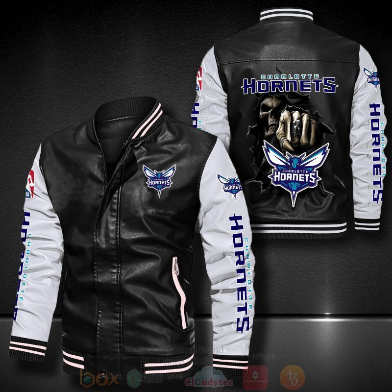 NBA Charlotte Hornets Death Skulls Bomber Leather Jacket