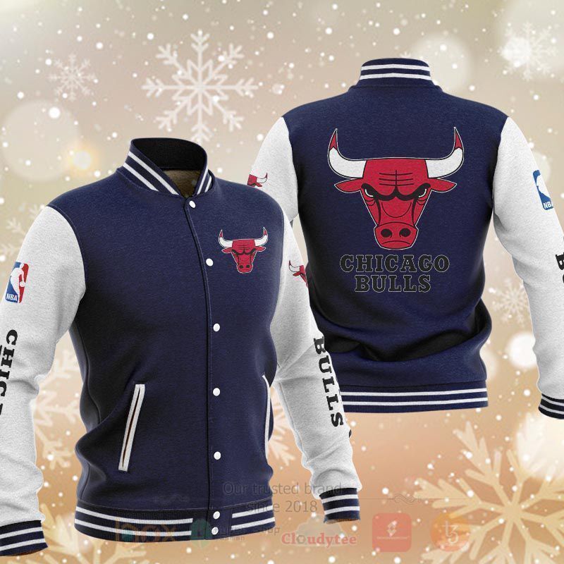 BEST NBA Chicago Bulls 3D Baseball Jacket 2 NBA Chicago Bulls Baseball Jacket 1