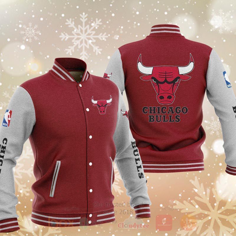 BEST NBA Chicago Bulls 3D Baseball Jacket 4 NBA Chicago Bulls Baseball Jacket 1 2 3