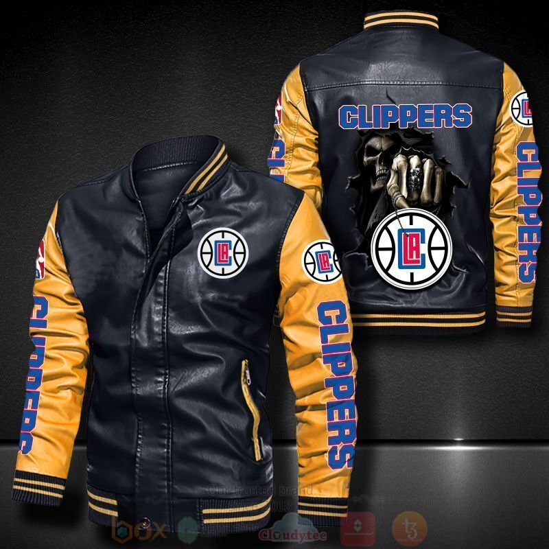 BEST NBA Los Angeles Clippers Death Skulls 2D Leather Bomber Jacket 6 NBA Los Angeles Clippers Death Skulls Bomber Leather Jacket 1 2 3 4 5