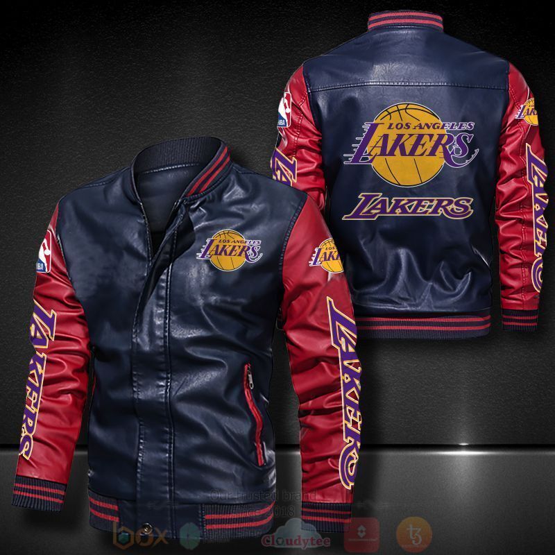 BEST NBA Los Angeles Lakers Basketball Team 2D Leather Bomber Jacket 4 NBA Los Angeles Lakers Basketball Team Bomber Leather Jacket 1 2 3