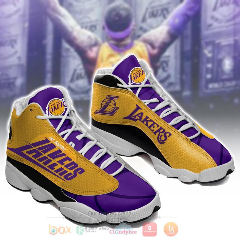 NBA Los Angeles Lakers Champions Air Jordan 13 Shoes