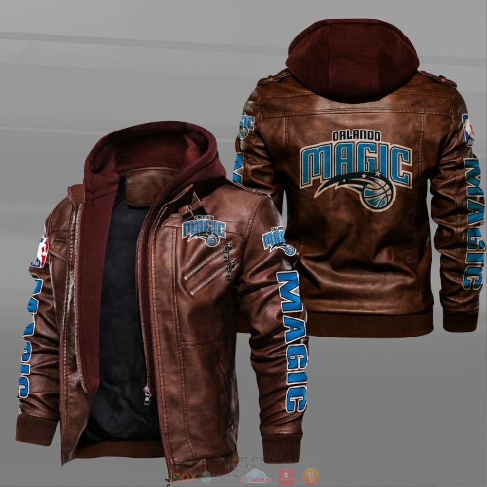 NBA Orlando Magic Leather Jacket 2 NBA Orlando Magic Leather Jacket 1