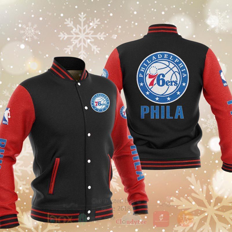 BEST NBA Philadelphia 76ers 3D Baseball Jacket 3 NBA Philadelphia 76ers Baseball Jacket 1 2