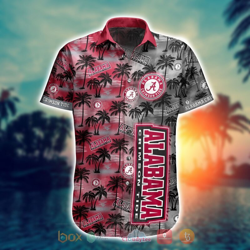NCAA Alabama Crimson Tide Coconut Hawaiian shirt, Short 2 NCAA Alabama Crimson Tide Coconut Hawaiian shirt Short 1