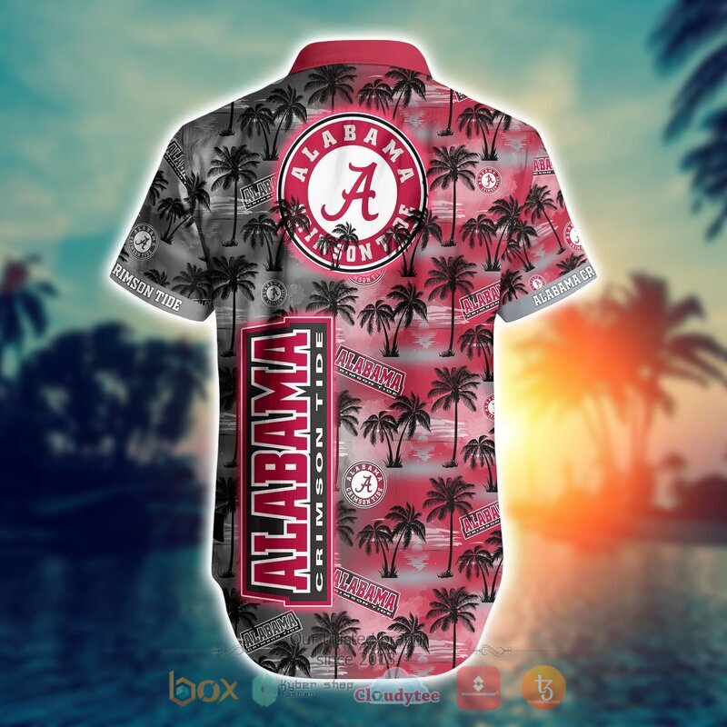 NCAA Alabama Crimson Tide Coconut Hawaiian shirt, Short 3 NCAA Alabama Crimson Tide Coconut Hawaiian shirt Short 1 2
