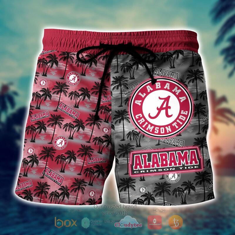 NCAA Alabama Crimson Tide Coconut Hawaiian shirt, Short 4 NCAA Alabama Crimson Tide Coconut Hawaiian shirt Short 1 2 3