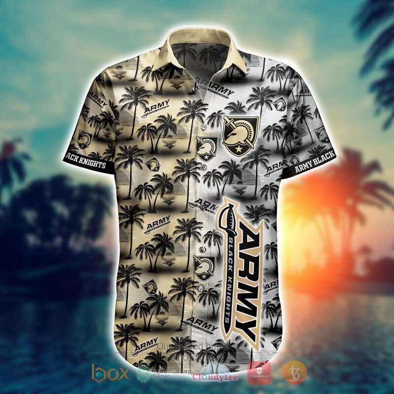 NCAA Army Black Knights Coconut Hawaiian shirt, Short 2 NCAA Army Black Knights Coconut Hawaiian shirt Short 1