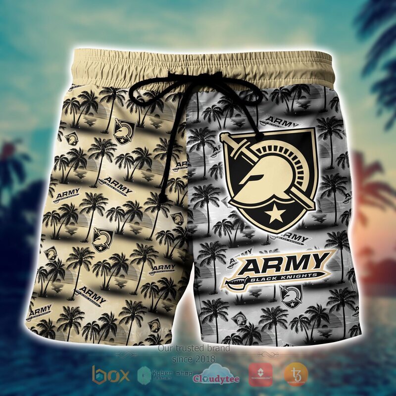 NCAA Army Black Knights Coconut Hawaiian shirt, Short 4 NCAA Army Black Knights Coconut Hawaiian shirt Short 1 2 3
