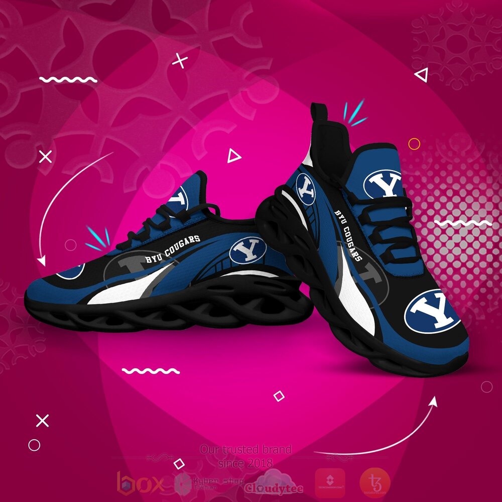 BEST NCAA BYU Cougars football Clunky Sneakers 4 NCAA BYU Cougars football Clunky Max Soul Shoes 1 2 3