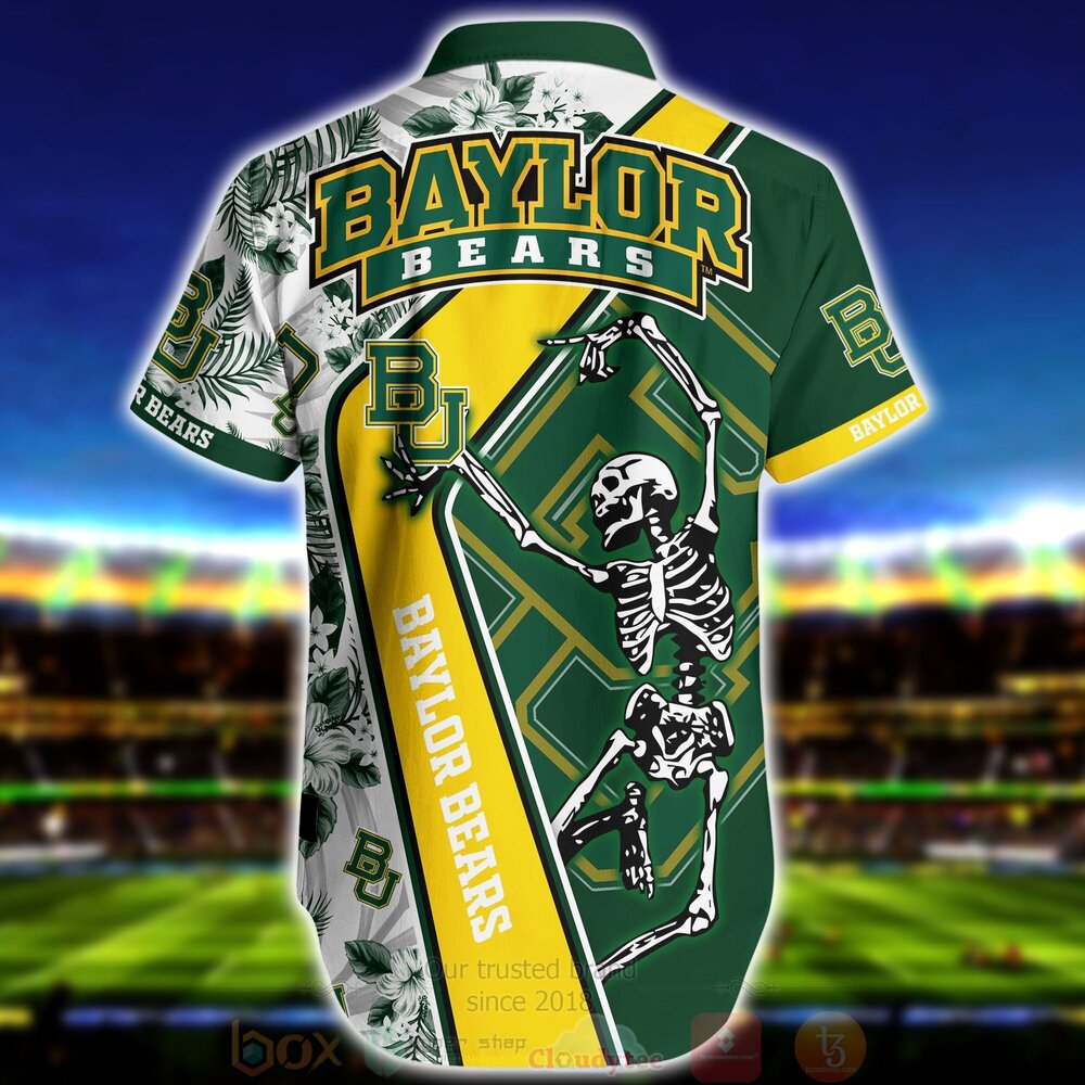 BEST NCAA Baylor Bears Skeleton Aloha Shirt, Short 3 NCAA Baylor Bears Skeleton Hawaiian Shirt Short 1 2 3