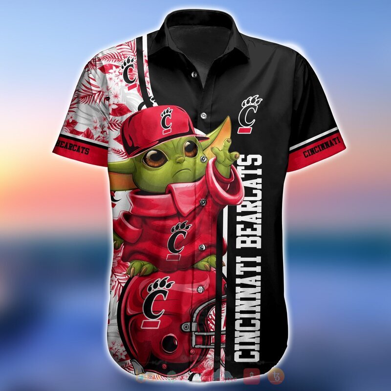 NCAA Cincinnati Bearcats Baby Yoda Hawaiian Shirt Short 1 2 3 4
