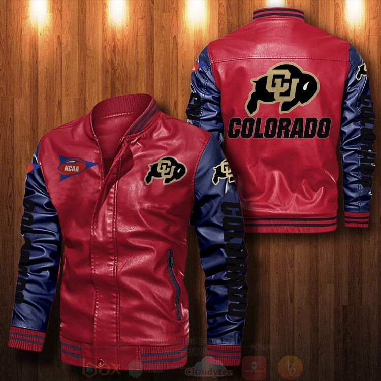NCAA Colorado Buffaloes Bomber Leather Jacket 1 2 3 4