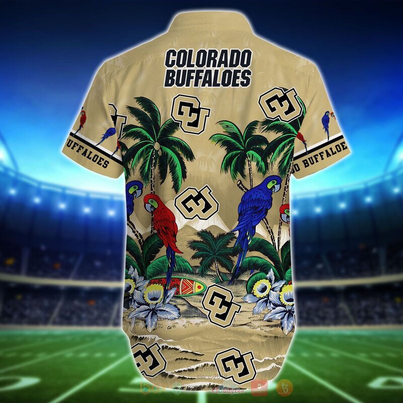NCAA Colorado Buffaloes Parrot Hawaiian Shirt Short 1 2