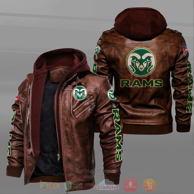 NEW Colorado State Rams Leather Jacket 2 NCAA Colorado State Rams Leather Jacket 1