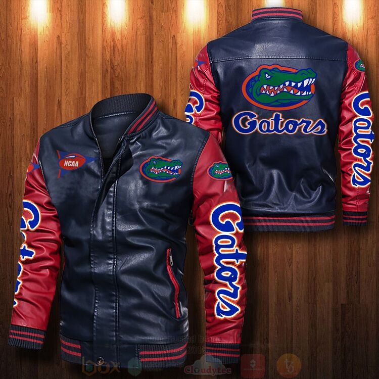 BEST NCAA Florida Gators 2D Leather Bomber Jacket 4 NCAA Florida Gators Bomber Leather Jacket 1 2 3