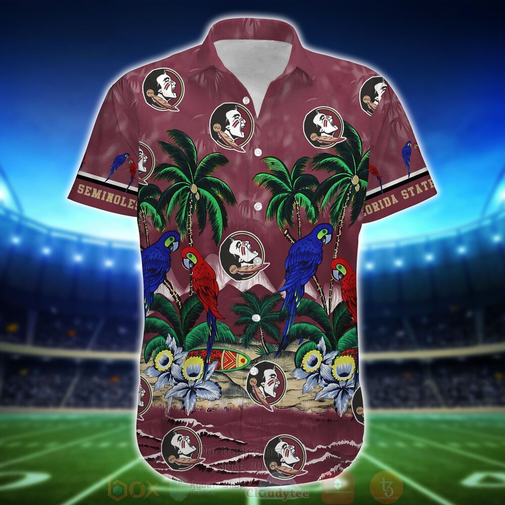BEST NCAA Florida State Seminoles Tropical Sea And Parrots Aloha Shirt, Short 4 NCAA Florida State Seminoles Tropical Sea And Parrots Hawaiian Shirt Short 1 2 3 4
