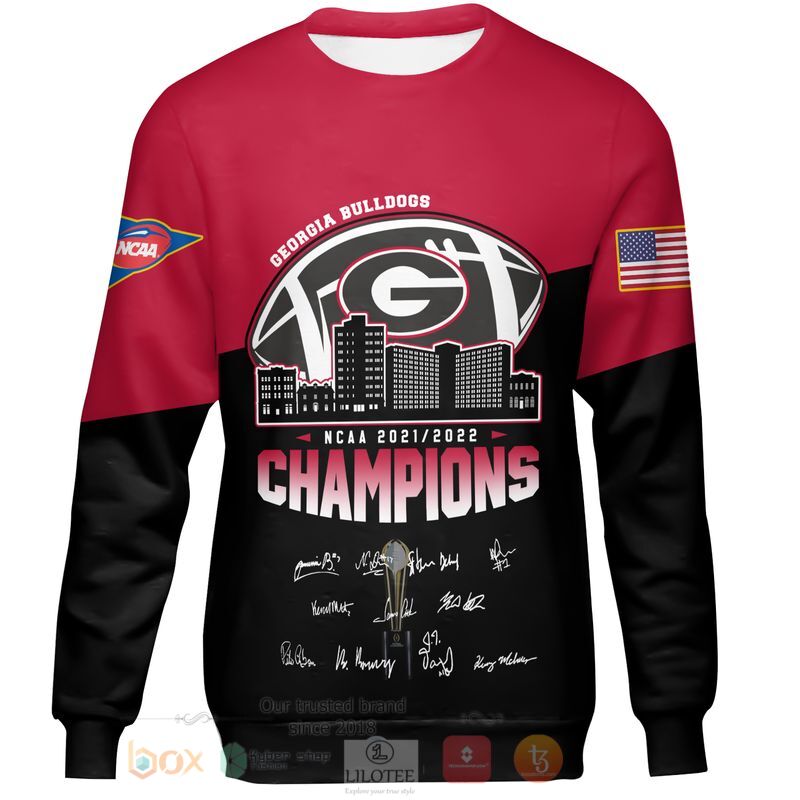 BEST NCAA Georgia Bulldogs 2021 2022 Champions 3D Shirt, Hoodie 3 NCAA Georgia Bulldogs 2021 2022 Champions 3D Hoodie Shirt 1 2