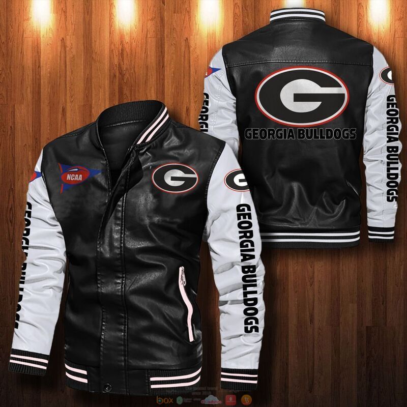 NCAA Georgia Bulldogs Bomber leather Jacket