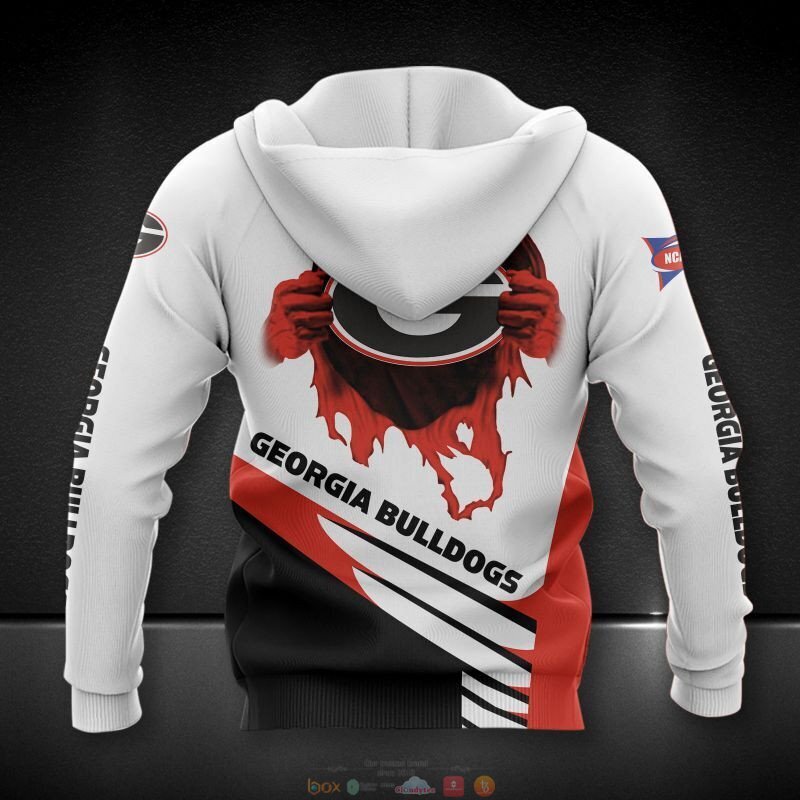 NEW NCAA Georgia Bulldogs white jersey shirt, hoodie 2 NCAA Georgia Bulldogs white 3d shirt hoodie 1
