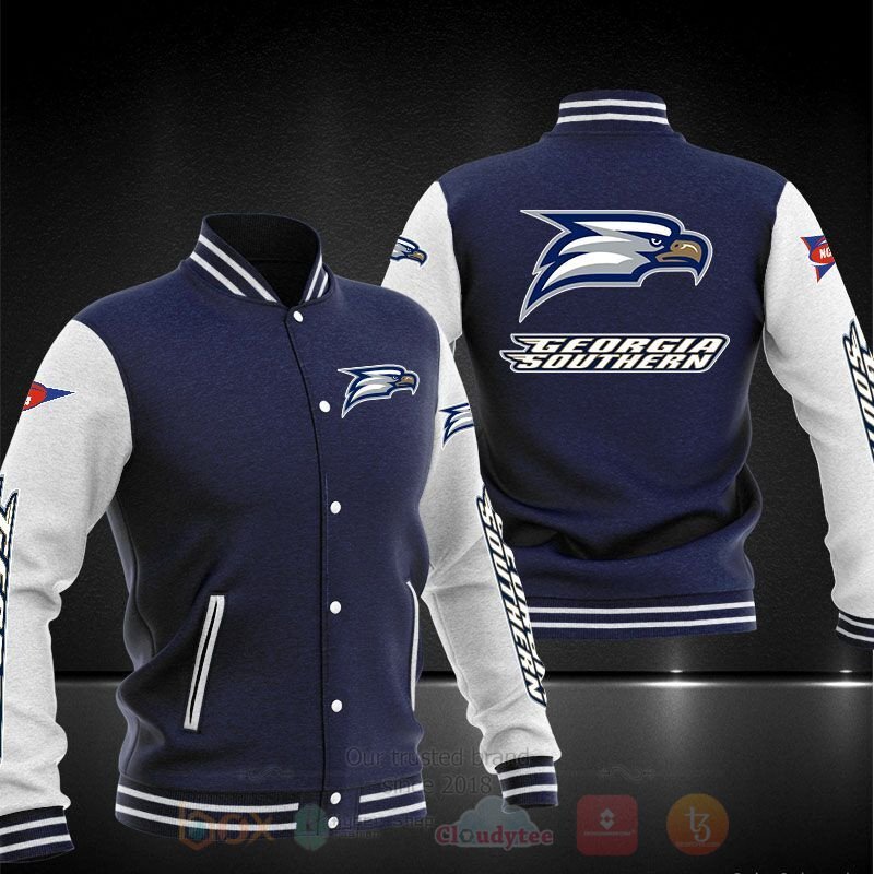 BEST NCAA Georgia Southern Eagles 3D Baseball Jacket 2 NCAA Georgia Southern Eagles Baseball Jacket 1