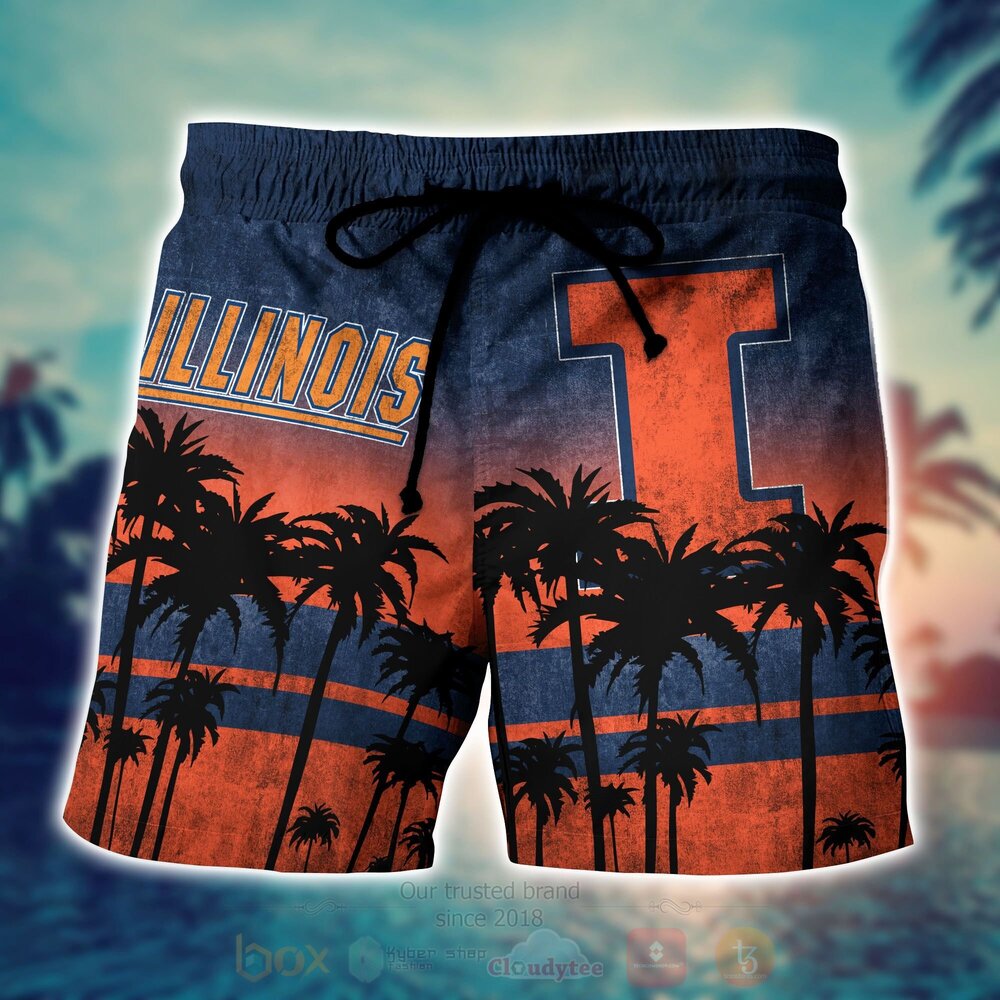 BEST NCAA Illinois Fighting Illini 3D All Over Printed Hawaiian Shirt, Short 5 NCAA Illinois Fighting Illini Hawaiian Shirt Short 1 2 3 4