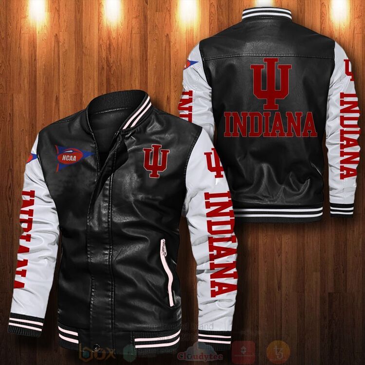 NCAA Indiana Hoosiers Bomber Leather Jacket