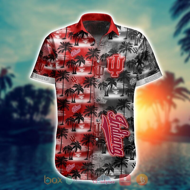NCAA Indiana Hoosiers Coconut Hawaiian shirt, Short 2 NCAA Indiana Hoosiers Coconut Hawaiian shirt Short 1