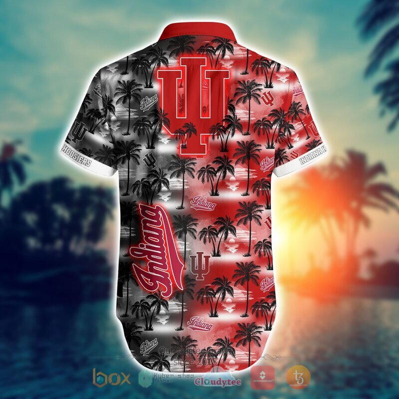 NCAA Indiana Hoosiers Coconut Hawaiian shirt, Short 3 NCAA Indiana Hoosiers Coconut Hawaiian shirt Short 1 2